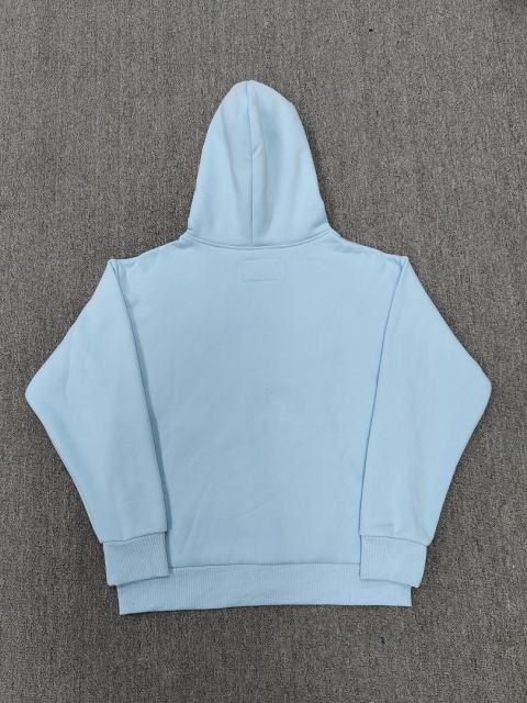 [On Sale] Sp*der Baby Blue Chenille Patch Spider Web Zip Up Hoodie