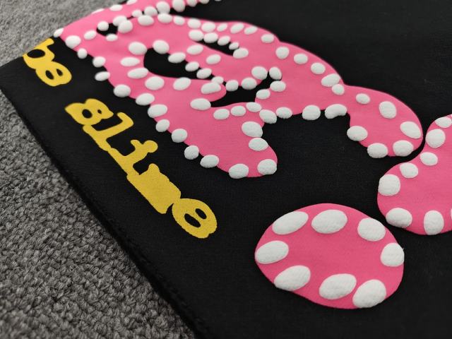 Black Pink Dot Outline Multi-Color Star Sweat Shorts