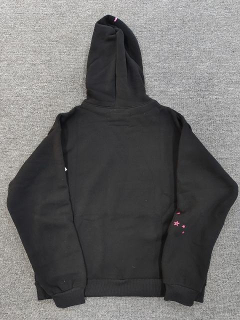 [On Sale] Sp*der Black Pink Double 555 Spider Web Star Pullover Hoodie