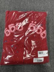 [On Sale] Sp*der Red 555 Rhinestone Spider Web Zip Up Hoodie