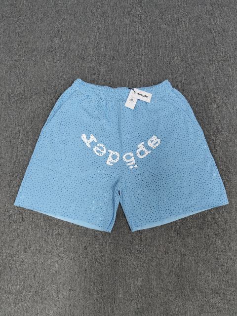 Blue All Over Mini Rhinestone Shorts