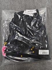 Black Pink Dot Outline Multi-Color Star Sweat Shorts