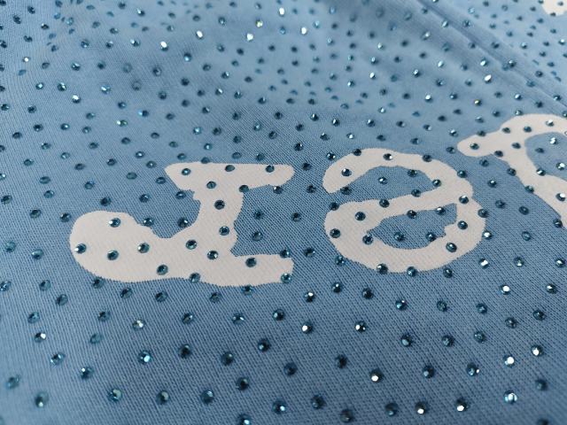 Blue All Over Mini Rhinestone Shorts