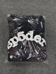 [On Sale] Sp*der Black White Chenille Multi-Color Star Spider Web Pullover Hoodie