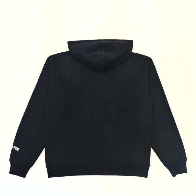 1:1 TOP Quality Green Letter Rhinestone Zipper Print Hoodie