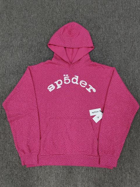 [On Sale] Sp*der Pink All Over VVS Rhinestone Pullover Hoodie
