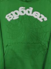 [On Sale] Sp*der Green White Rhinestone Outline Subtle Green Spider Web Pullover Hoodie