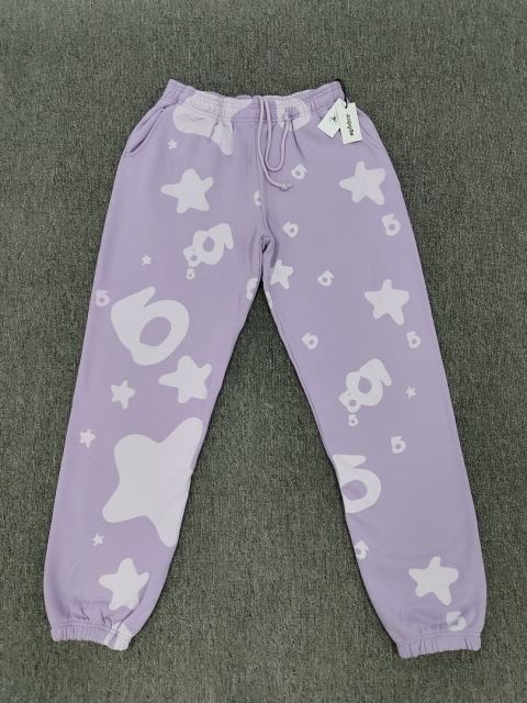 [ON SALE]Light Purple Tonal Bubble Star Jogger Sweatpants
