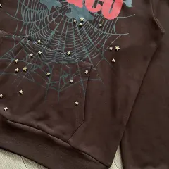 1:1 Quality Spider Worldwide Rodeo Brown Hoodie