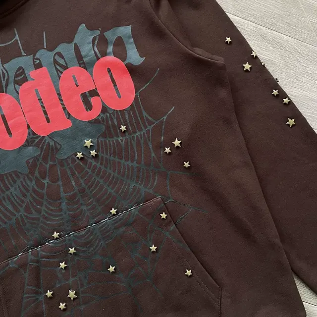 1:1 Quality Spider Worldwide Rodeo Brown Hoodie