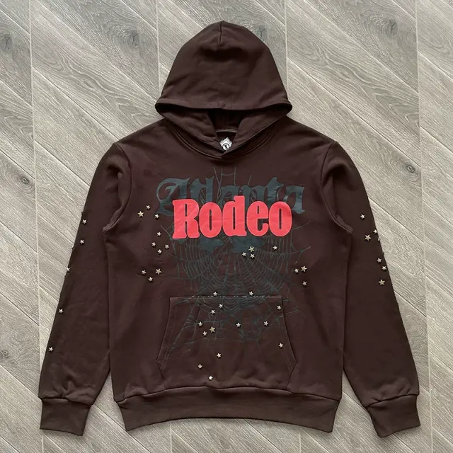 1:1 Quality Spider Worldwide Rodeo Brown Hoodie