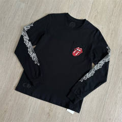 1:1 Quality CH x Rolling Stones Horseshoe Long Sleeve T‑Shirt