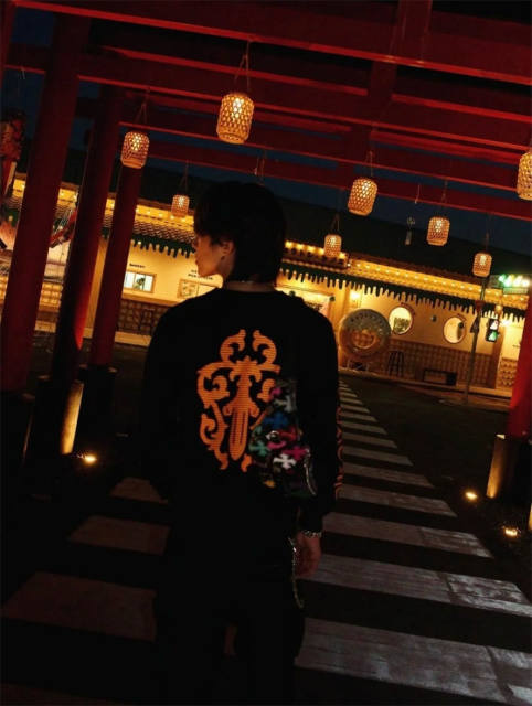 1:1 Quality CH Orange‑Stripe Dagger Floral Print Long Sleeve Tee