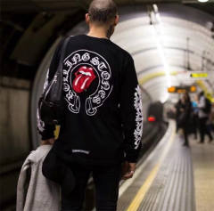 1:1 Quality CH x Rolling Stones Horseshoe Long Sleeve T‑Shirt
