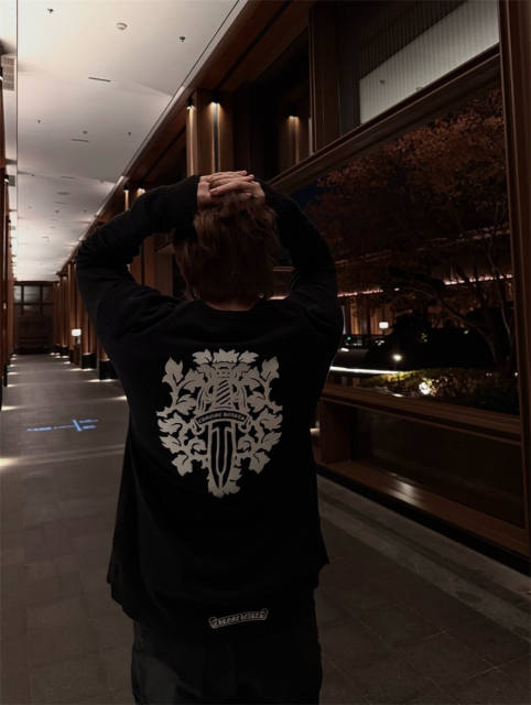 1:1 Quality CH Dagger Floral Waffle Knit Long Sleeve Tee
