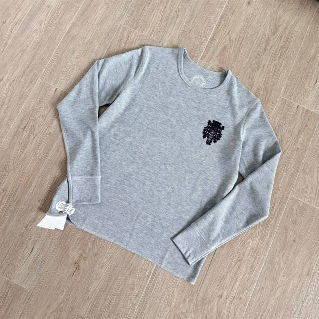 1:1 Quality CH Dagger Floral Waffle Knit Long Sleeve Tee