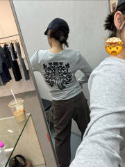 1:1 Quality CH Dagger Floral Waffle Knit Long Sleeve Tee