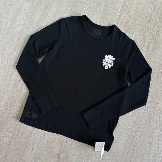 1:1 Quality CH Dagger Floral Waffle Knit Long Sleeve Tee