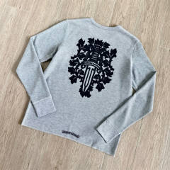 1:1 Quality CH Dagger Floral Waffle Knit Long Sleeve Tee