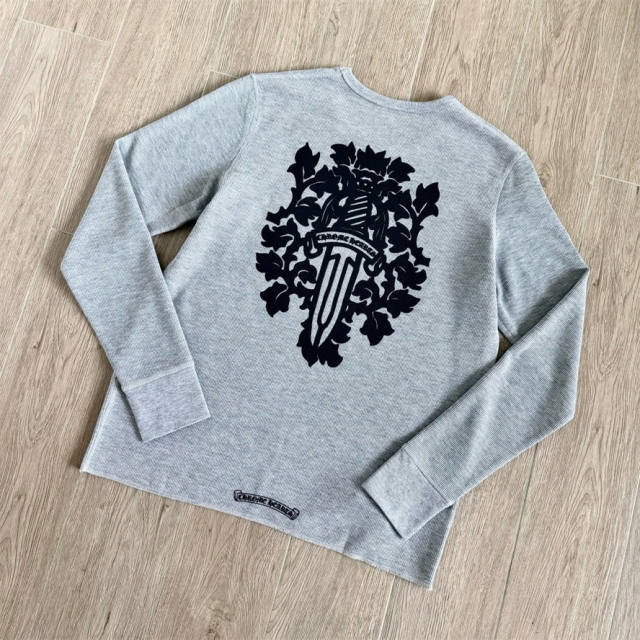 1:1 Quality CH Dagger Floral Waffle Knit Long Sleeve Tee