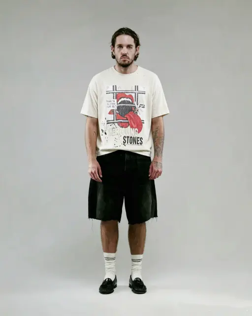 Paly Hollywood Rolling Stones Lips Vintage Tee