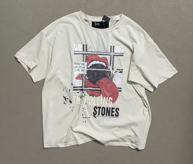 Paly Hollywood Rolling Stones Lips Vintage Tee