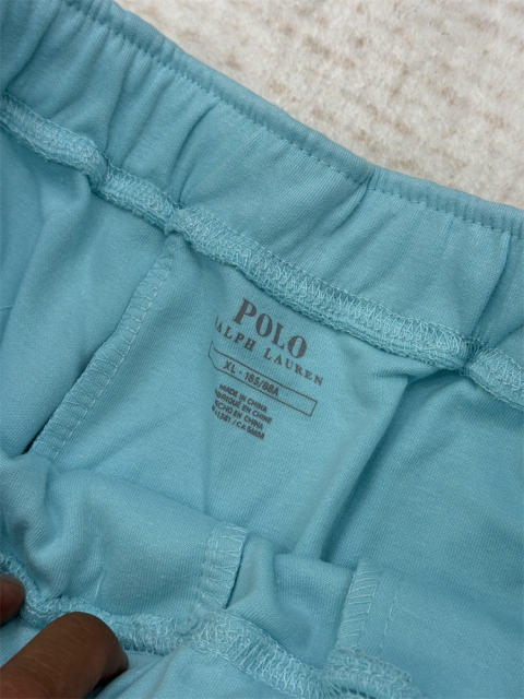 [Special Offer] Polo Ralph Lauren Turquoise Fleece Jogger Pants Men Embroidered Pony Logo XL