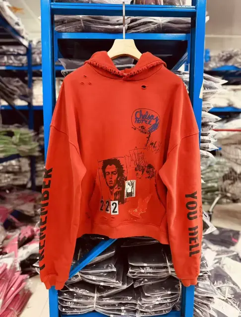 Paly Hollywood High Street Graffiti Fleece Hoodie