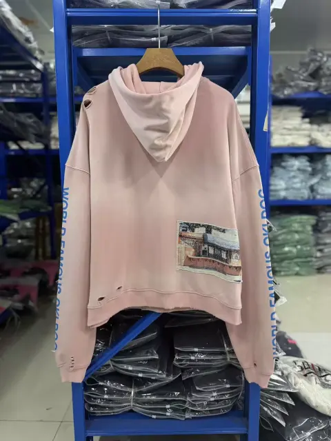 Paly Hollywood Graffiti Distressed Hoodie