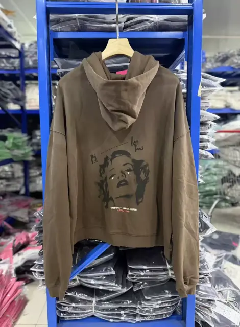 Paly Hollywood High Street Rhinestone Distressed Hoodie