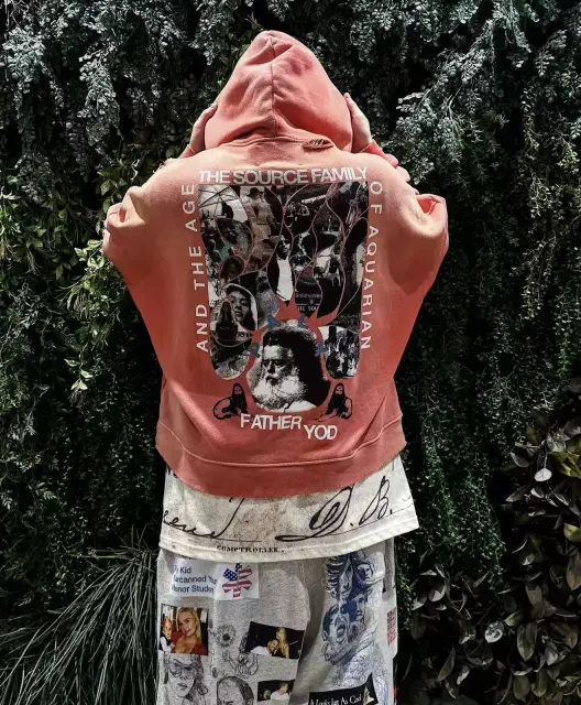 Paly Hollywood Distressed Graphic Pullover Hoodie