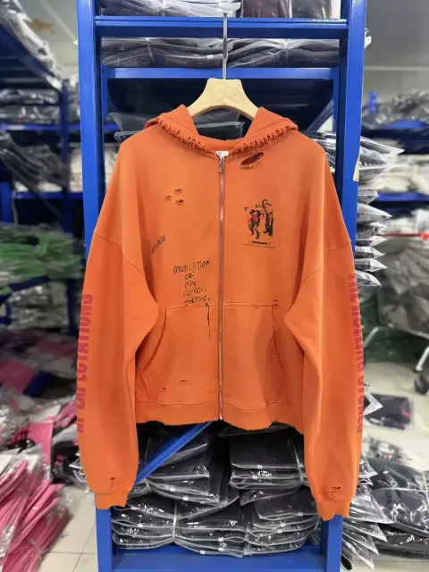 Paly Hollywood Rolling Stones Distressed Hoodie