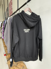[Special Offer] Gallery Dept Black Oversized Pullover Hoodie RECYCLE Splash Graffiti Print Streetwear Sweatshirt XL