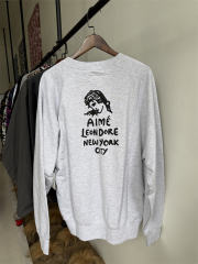 [Special Offer] Aimé Leon Dore Heather Grey Raglan Crewneck Sweatshirt NYC Front XL