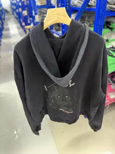 Paly Hollywood Rhinestone Distressed Hoodie