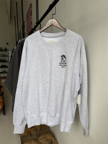 [Special Offer] Aimé Leon Dore Heather Grey Raglan Crewneck Sweatshirt NYC Front XL