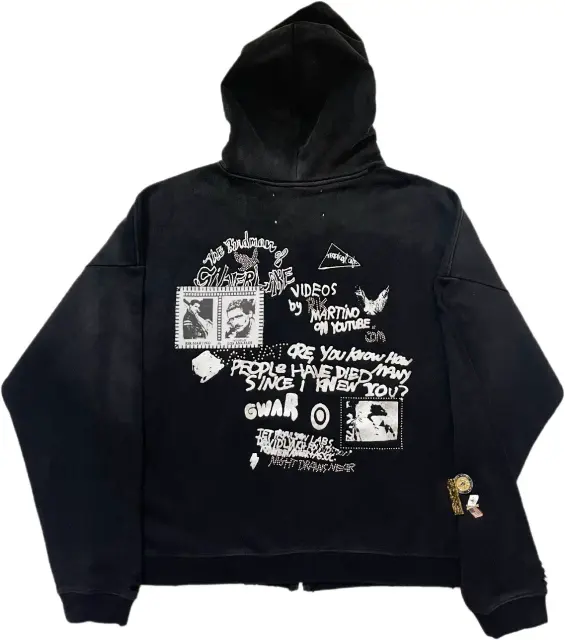 Paly Hollywood Letter Print Zip Hoodie