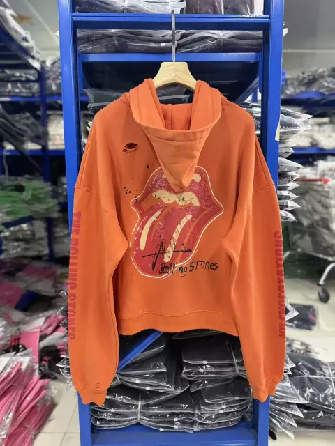 Paly Hollywood Rolling Stones Distressed Hoodie