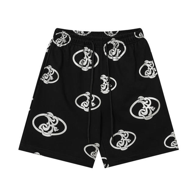 ASAALI All‑Over Ornate Print Sweat Shorts