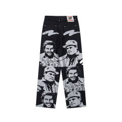 Asaali OG Black Cartel Baggy Denim Pants
