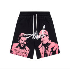 ASAALI Dual‑Portrait Graphic Sweat Shorts