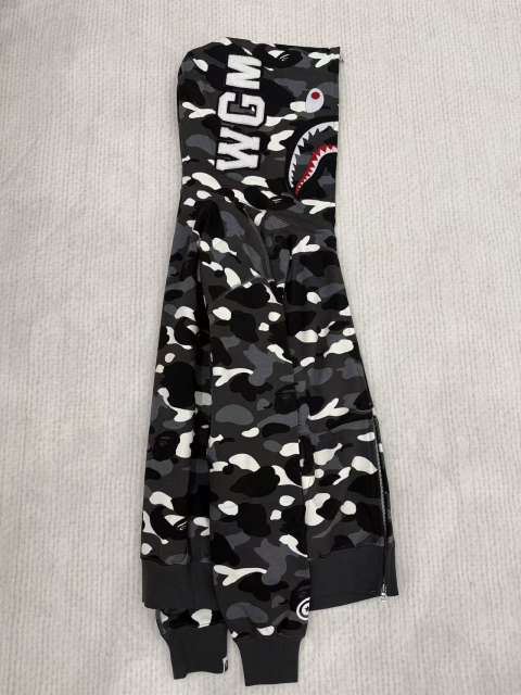 [Best Quality] 1:1 Bape Full City Camo Shark Hoodie glow in the dark
