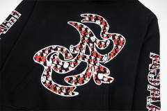 Asaali Snake Pattern Graphic Pullover Hoodie