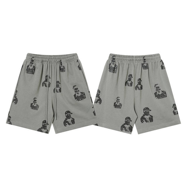 ASAALI All‑Over Bomb Graphic Print Sweat Shorts