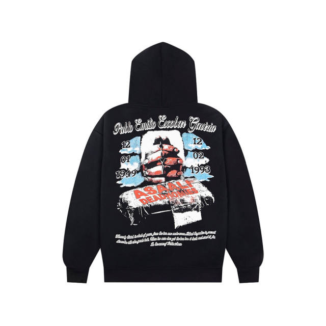 Asaali Pablo Escobar In Loving Memory Graphic Hoodie