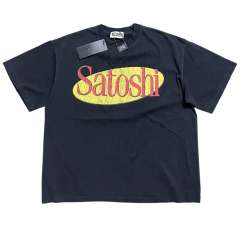 Satoshi Red Letters Yellow Print Shirt