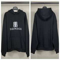 BLCG Black BB Monogram Front Logo Pullover Hoodie