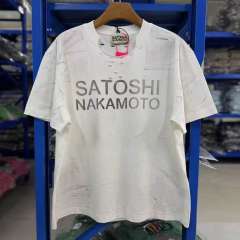 Satoshi Broken Holes White Shirt