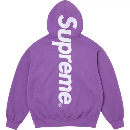 SUPREM* SATIN APPLIQUÉ APPLIQUE HOODED SWEATSHIRT HOODIE