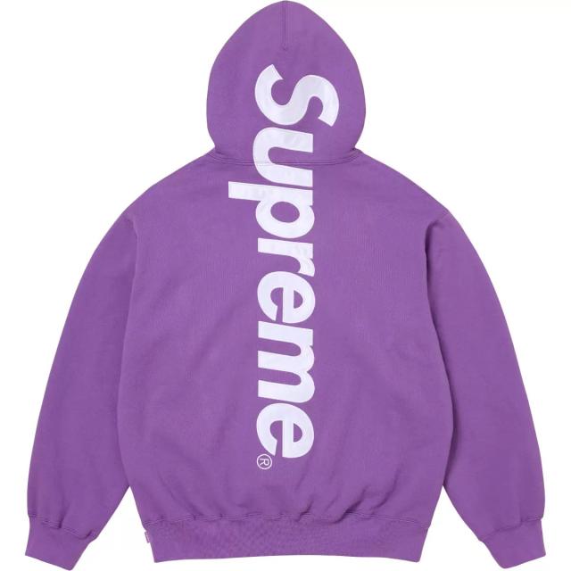 SUPREM* SATIN APPLIQUÉ APPLIQUE HOODED SWEATSHIRT HOODIE